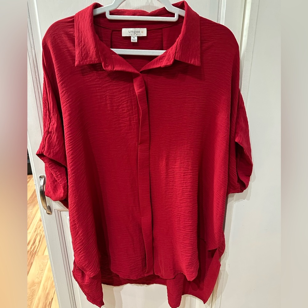 Umgee Women's Bold Red Blouse
